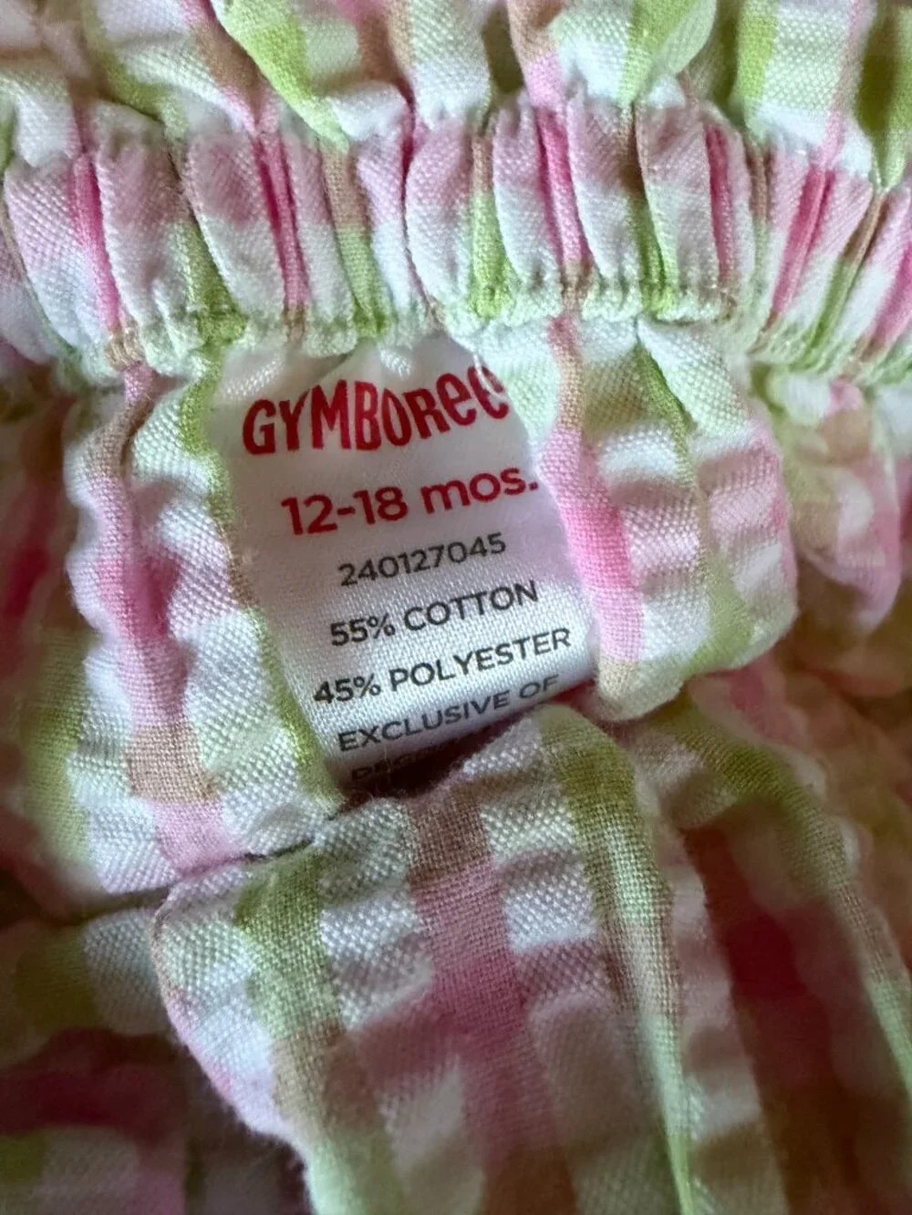 Gymboree, Pink, Green and White Halter dress, Size 12-18 months